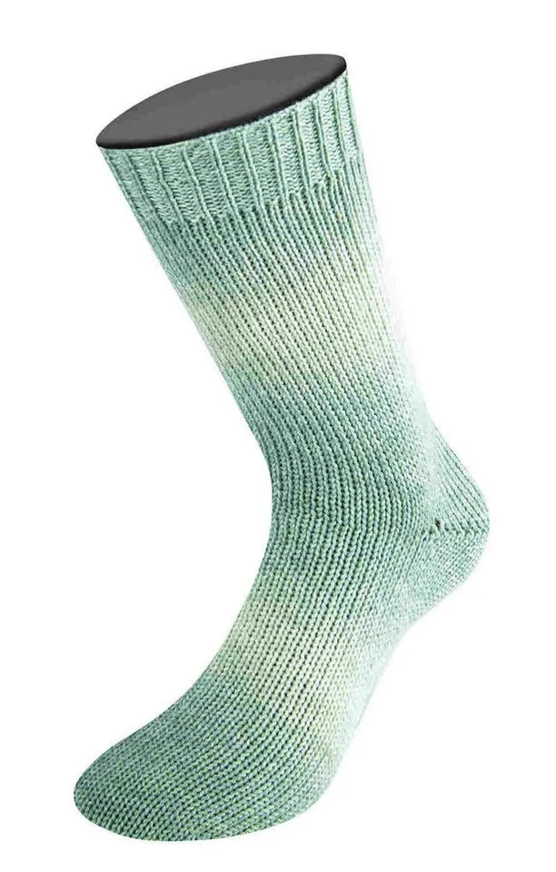 Lana Grossa Lana Grossa MEILENWEIT 100 WOOLYCELL DUO * Häkelwolle, 400 m (100 Gramm), 4-fädige Sockenwolle aus Naturfasern mit Farbverlauf, Grün, – Produktbild 1 von 1