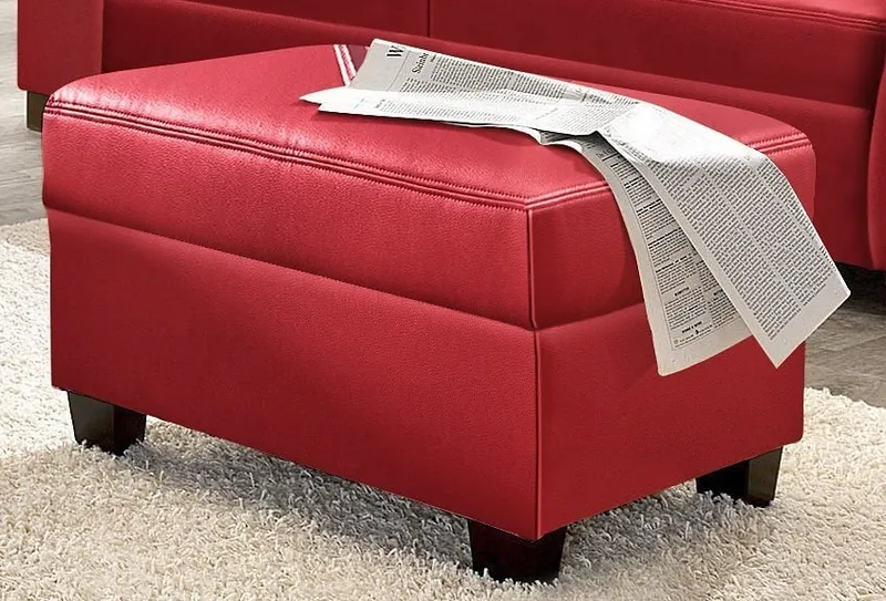 DOMO collection Hocker Norma perfekte Ergänzung, Hocker B/T 70/55cm, Rot, – Produktbild 2 von 5