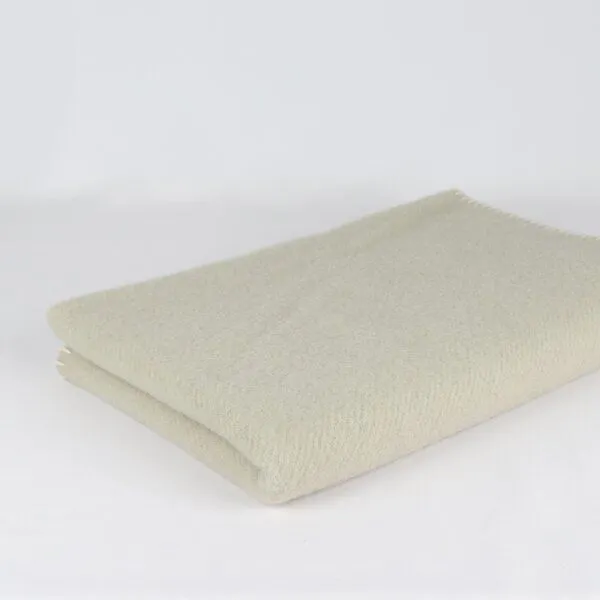 a.meri a.meri Merino-Babydecke KINDING – 100% Schurwolle | Made in Bavaria, Wacholderast (beige), – Produktbild 3 von 4