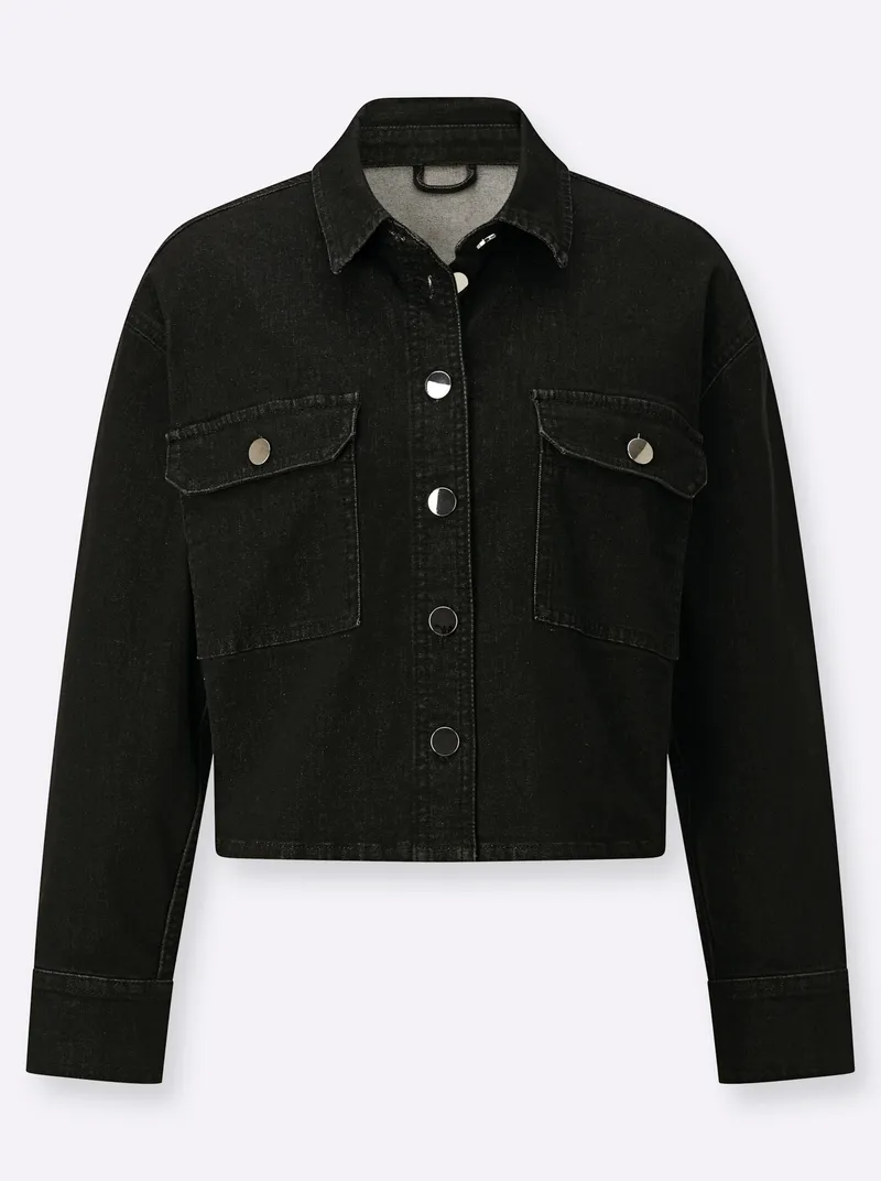 Witt Jeansbluse black-denim, Black-denim, – Produktbild 1 von 2