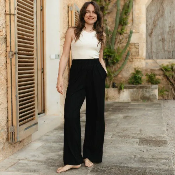NORDLICHT NORDLICHT Hose Lucy aus Tencel, Schwarz, – Produktbild 1 von 4