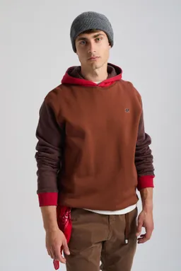 Trendsplant Trendsplant Herren vegan Hoodie Color Block Cherry Mahogany – Produktbild 1 von 1