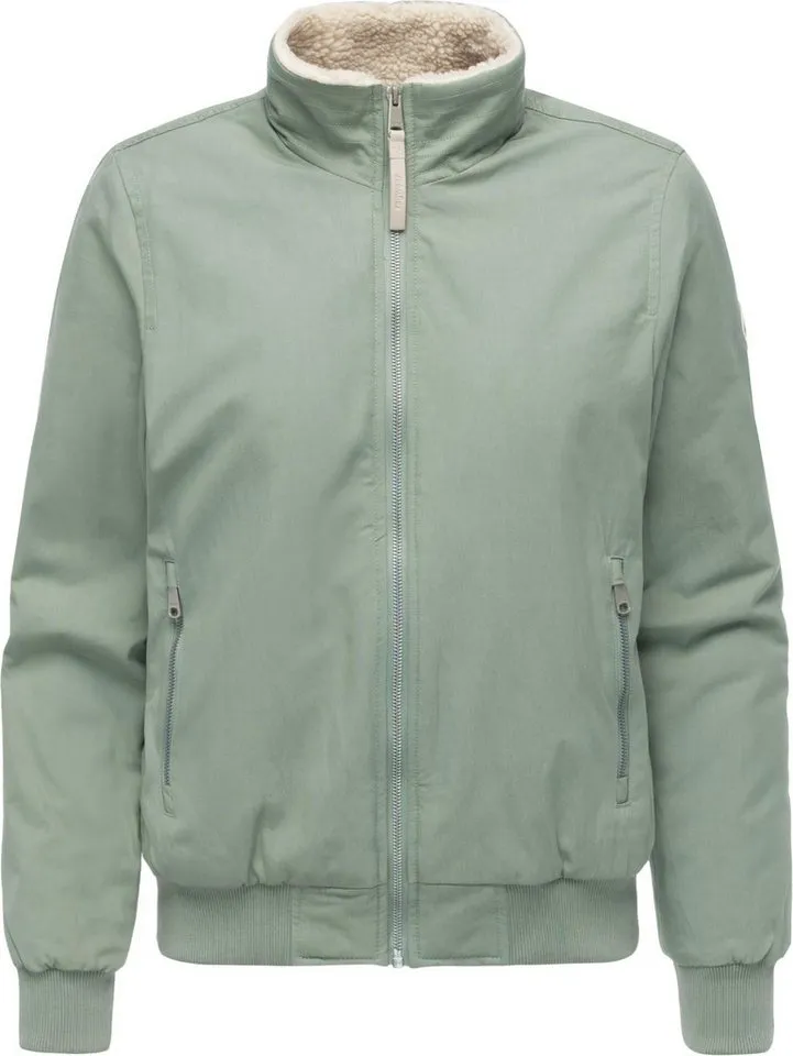 ragwear ragwear Outdoorjacke Coogie YOUMODO Damen Jacke mit hohem Stehkragen, Grau|grün, – Produktbild 2 von 5