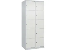 C+P C+P Schließfachschrank Classic PLUS, 10 Fächer, 1850x800x500mm, Lichtgrau/Verkehrsweiß – Produktbild 1 von 1