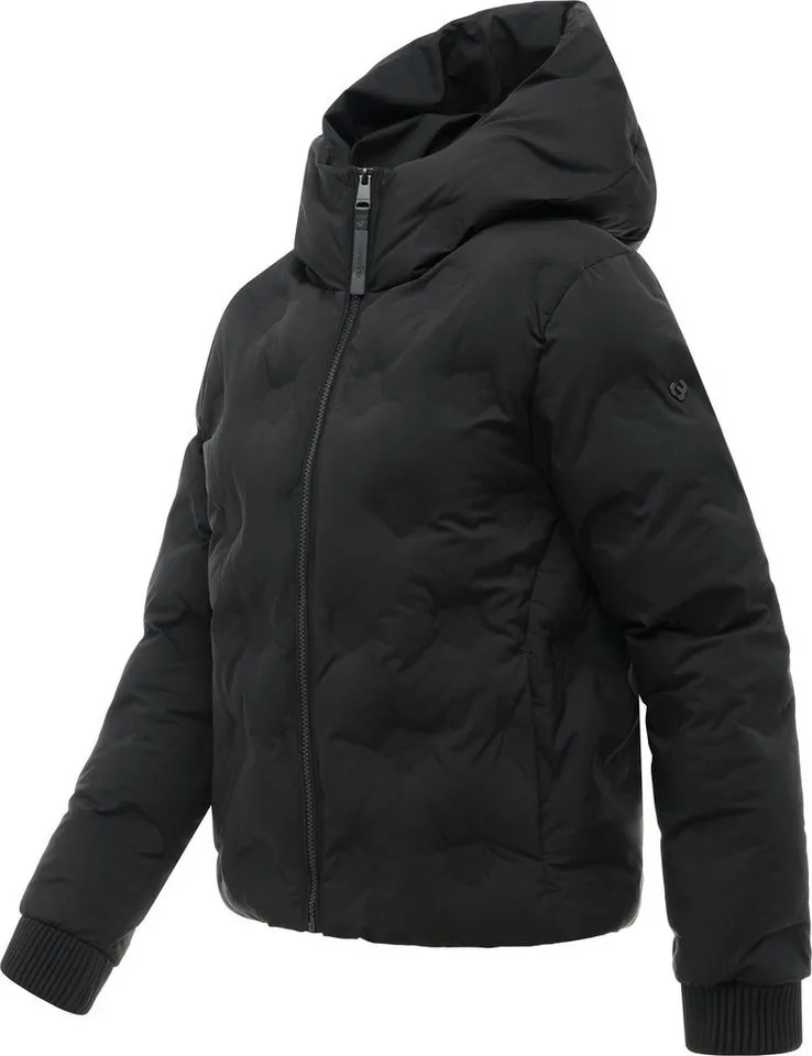 ragwear ragwear Outdoorjacke Lynnox Embossed Y Leichte Winterjacke mit Kapuze, wasserdicht und winddicht, Schwarz, – Produktbild 3 von 5