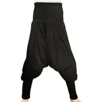liebewicht liebewicht Weite Hose Yogahose Pumphose für Kinder grün schwarz Gr.122-164, Schwarz, – Produktbild 1 von 1