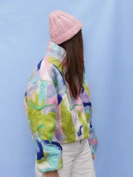 PANAPUFA PANAPUFA Bomberjacke aus Wolle ABSTRACT – Produktbild 6 von 7