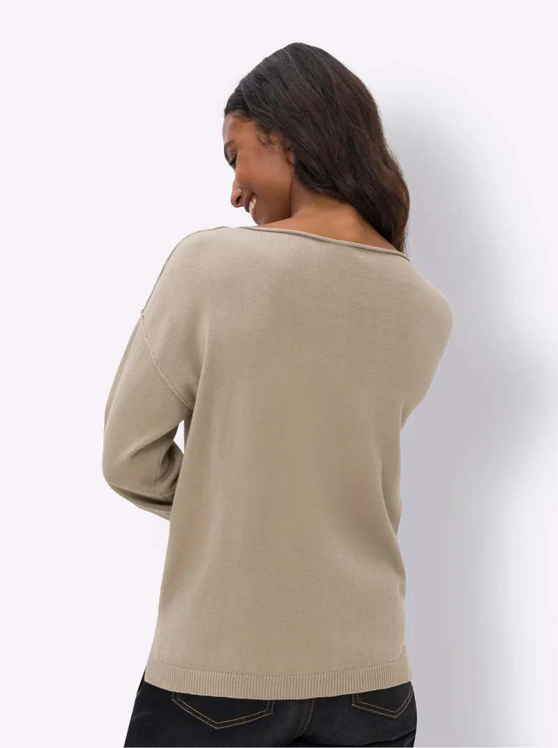 heine Baumwollpullover sesam, Sesam, – Produktbild 1 von 2