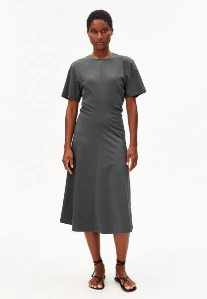 ARMEDANGELS ARMEDANGELS SHORT SLEEVE Damen Kleid aus Bio-Baumwoll Mix, Space steel, – Produktbild 4 von 4