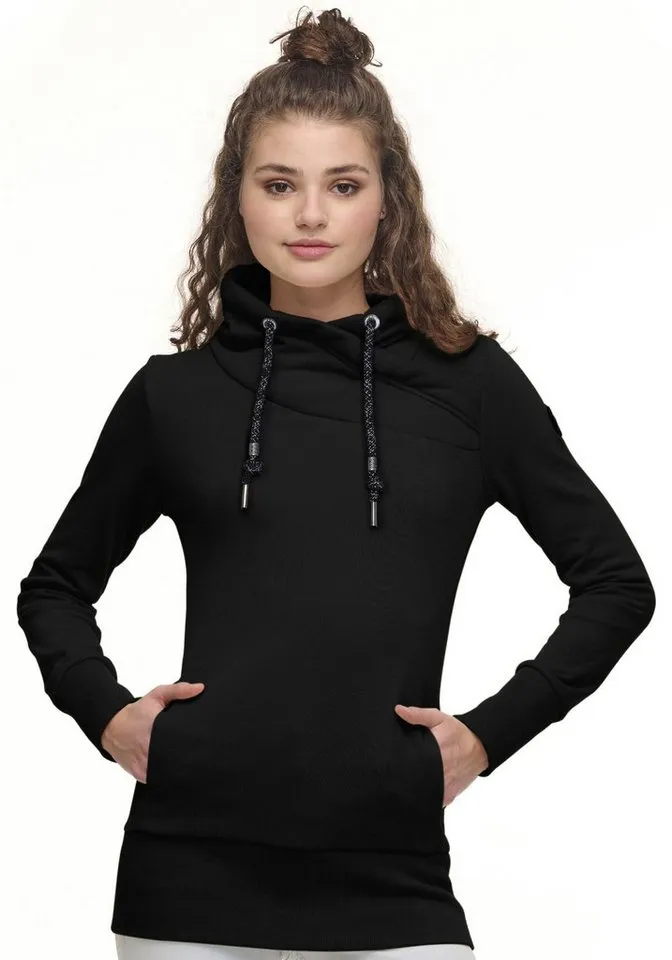ragwear ragwear Sweater NESKA O mit asymetrischem Schalkragen, Schwarz, – Produktbild 4 von 4