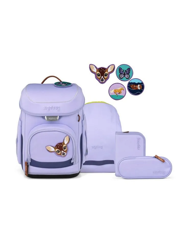 Ergobag Ergobag Schulranzen cubo Set (5-tlg., 5-teiliges Set), größenverstellbares Rückensystem, Lila, – Produktbild 1 von 5