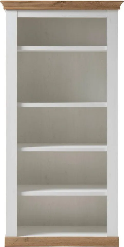 Home affaire Regal Cremona, Schrank, Wohnzimmerschrank, Mehrzweckschrank, Regal, im Landhausstil, ausreichend Stauraum, vielseitig, 102 cm breit, Weiß, – Produktbild 2 von 5