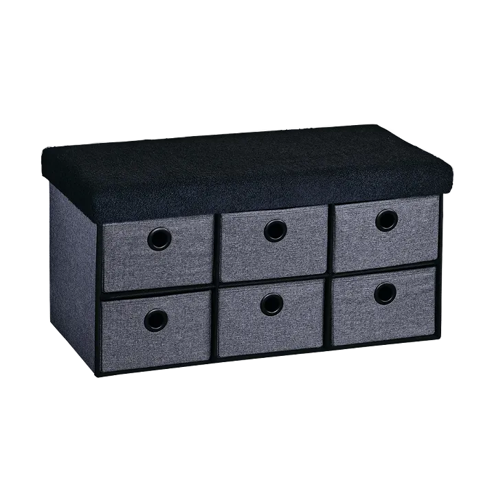 Kesper Sitzbank mit Aufbewahrungsboxen, Grau | schwarz, – Produktbild 4 von 4