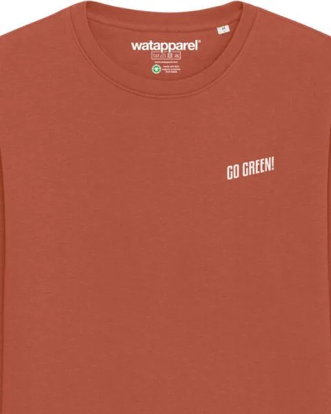 watapparel watapparel Sweatshirt Unisex Go Green, Heritage brown, – Produktbild 3 von 3