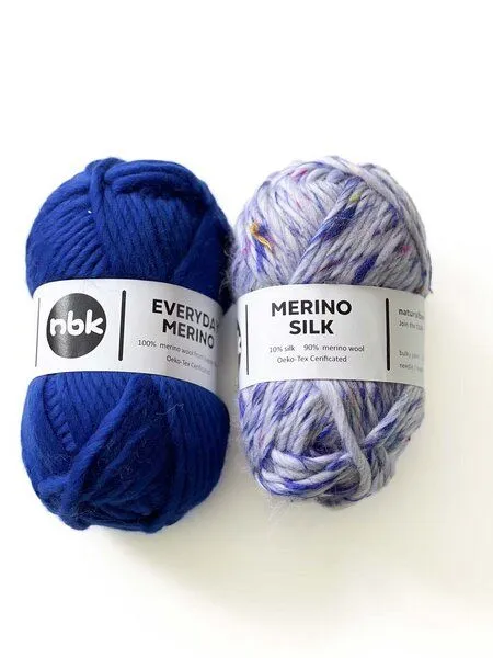 PANAPUFA PANAPUFA Merino-Seidengarn Wolle, Miro silber blau, – Produktbild 3 von 4