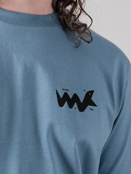 FANTASTIC REALITY STUDIOS Fantastic Reality Studios Snake Boxy Fit T-Shirt – Bio-Baumwolle, Unisex, Blau, – Produktbild 3 von 4
