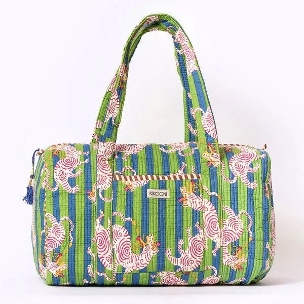 KIKOONI KIKOONI handgefertigte große Baumwolltasche "K. Shopper", Mysty dragon life, – Produktbild 1 von 4