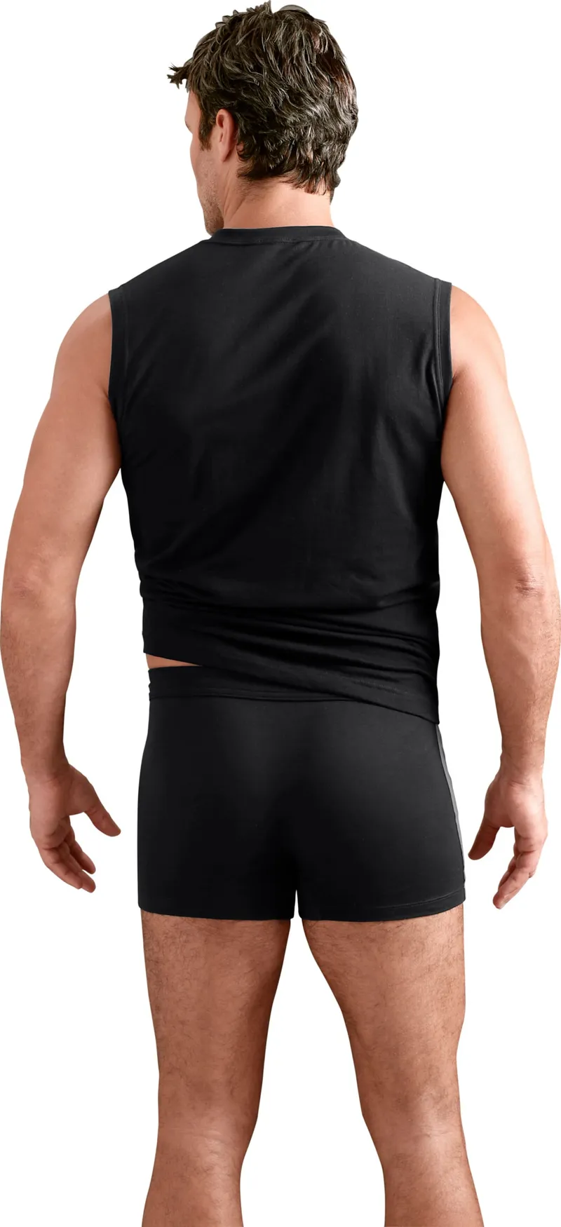 Schiesser Unterhemd schwarz, Schwarz, – Produktbild 2 von 3