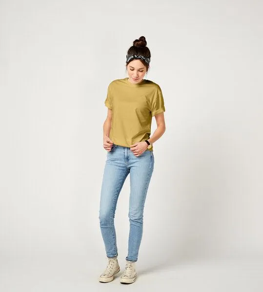 KAYA&KATO KAYA&KATO T-Shirt PORTO 2.0 unisex, Senfgelb, – Produktbild 3 von 3