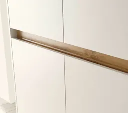 Furn.Design Sideboard Center (Anrichte in weiß mit Wotan Eiche, 220 x 87 cm), 4-türig 2 Schubladen – Produktbild 1 von 1