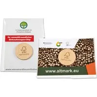 Ökobeutel für Einkaufswagenchip inkl. 4-farbig bedrucktem Einleger – Produktbild 1 von 1