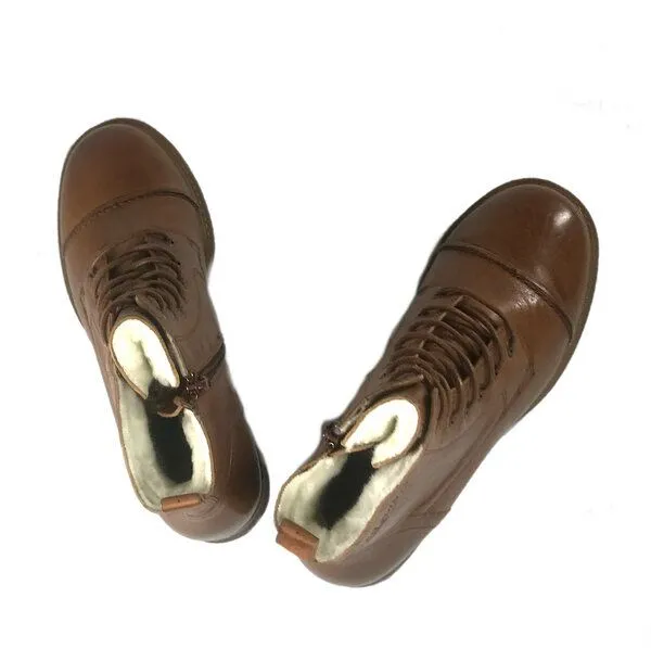 Ten Points Ten Points gefütterte Schnürstiefel, Pandora Boots, vegetabil gegerbtes Leder, Hellbraun (cognac), – Produktbild 3 von 3