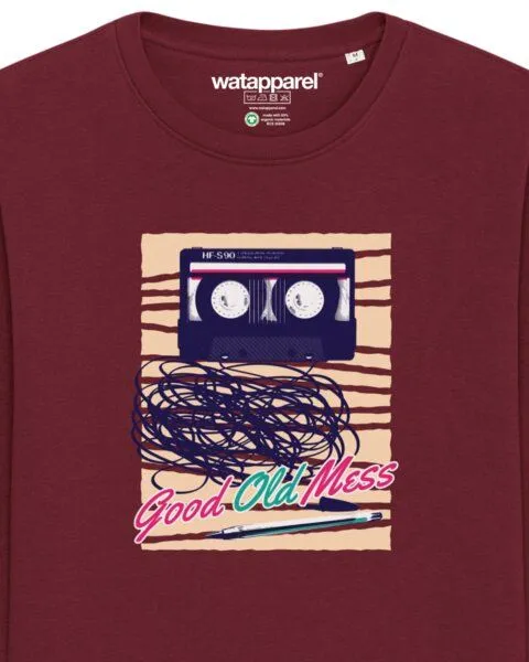 watapparel watapparel Sweatshirt Unisex Good Old Mess, Burgundy, – Produktbild 3 von 4