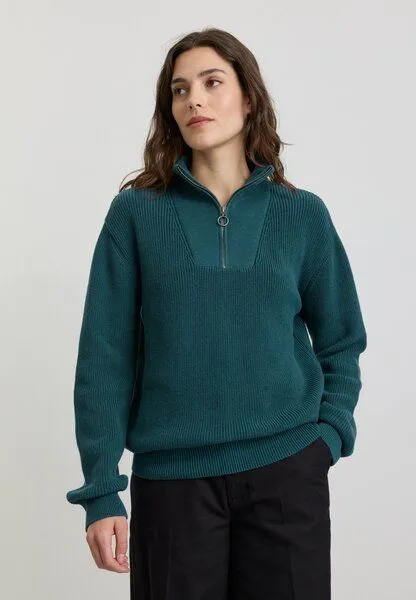 recolution Damen Stricktroyer aus Bio-Baumwolle - NIGELLA - recolution, Deep lake blue (blau), – Produktbild 3 von 4