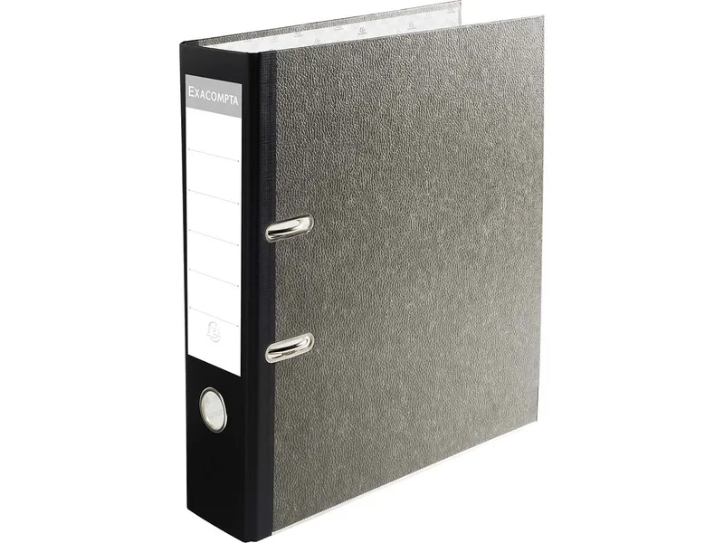 Exacompta 10 Exacompta Ordner Prem' Touch "Marmoriert", 2 Ringe, DIN A4 Maxi, RB 80 mm, grau – Produktbild 1 von 1