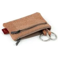 Simaru Simaru Schlüsseletui "UDINE" aus Kork mit 2 Schlüsselringen und Geldfach, Beige, – Produktbild 1 von 1