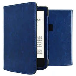 imoshion imoshion Vegan Leather Klapphülle für das Pocketbook Touch Lux 5 / HD 3 / Basic Lux 4 / Vivlio Lux 5 - Dunkelblau – Produktbild 1 von 1