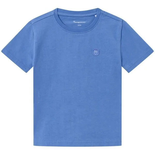 KnowledgeCotton Apparel KnowledgeCotton Apparel Kids T-Shirt BADGE aus Bio-Baumwolle, Blau (moonlight blue), – Produktbild 1 von 4