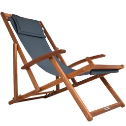 Casaria® Gartenliege Anthrazit Akazienholz 94x60x94cm – Produktbild 1 von 1