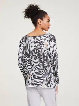 heine Langarmshirt hellgrau-offwhite – Produktbild 1 von 1