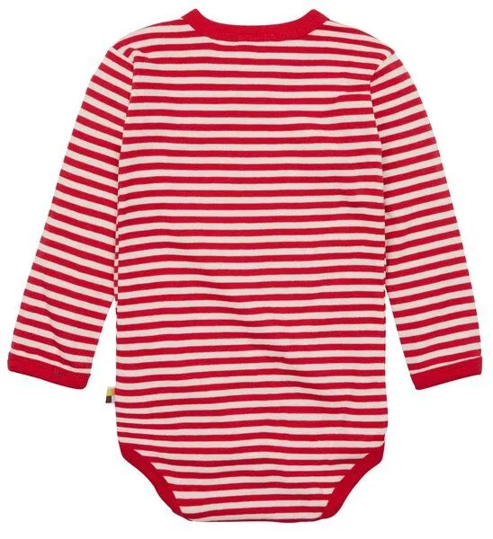 loud + proud loud + proud Babys & Kinder Wickelbody langarm, GOTS-zertifiziert, Tomato (rot), – Produktbild 2 von 2
