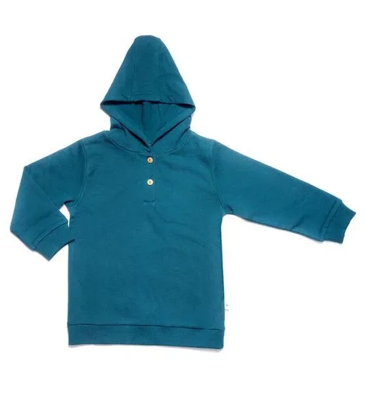 Leela Cotton Leela Cotton Baby Kinder Kapuzenshirt Bio-Baumwolle Kapuzenpullover Pullover 2024, Blau-donau, – Produktbild 1 von 2