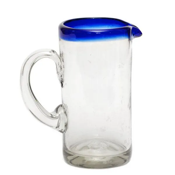 GLOBO Fair Trade GLOBO Fair Trade Krug Limonada aus Recyclingglas, mundgeblasen, Blau, – Produktbild 1 von 3