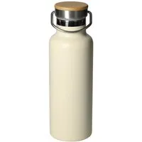 elasto elasto Edelstahl Isolierflasche "Cascada" - Flasche mit Bambusdeckel & Griff, Beige (natural), – Produktbild 1 von 1