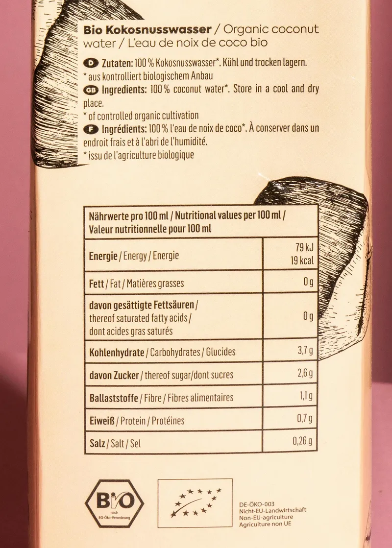 KoRo Bio Kokoswasser 1 L – Produktbild 4 von 5
