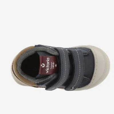 Victoria Victoria vegane Kinder-Klett-Sneaker – Huellas Vegan Straps Multi, Marino (blau), – Produktbild 4 von 4