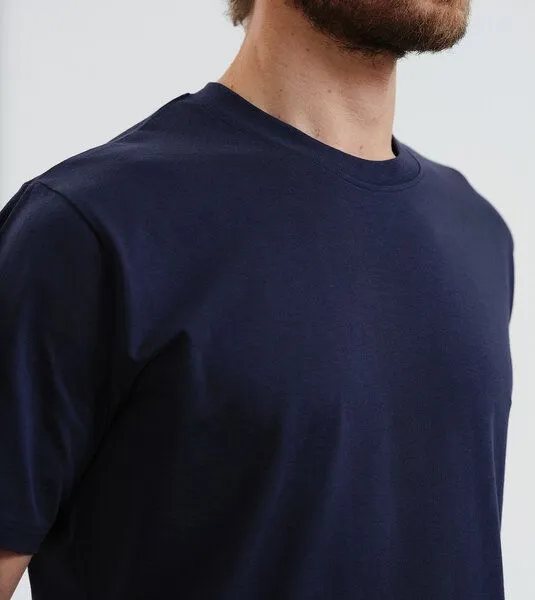 Gary Mash GARY MASH Herren Basic T-Shirt aus Biobaumwolle, Dunkelblau, – Produktbild 2 von 3