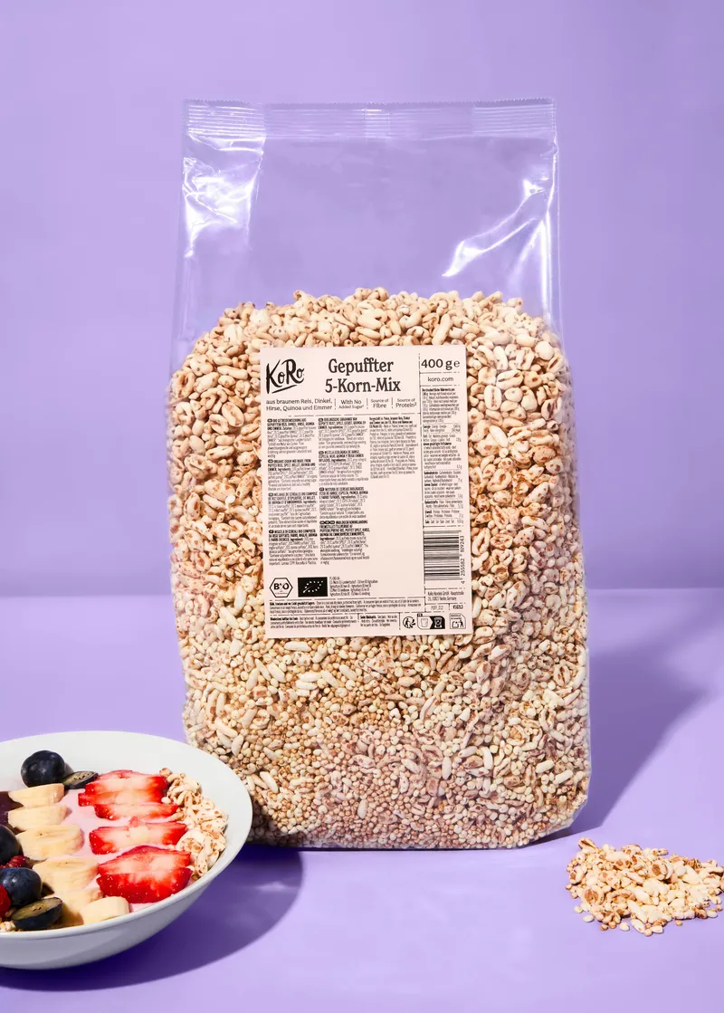 KoRo Gepuffter Bio 5 Korn Mix 400 g – Produktbild 2 von 5