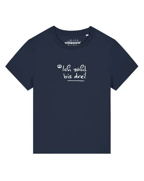 watapparel watapparel T-Shirt Frauen Ich zähl bis drei, French navy, – Produktbild 1 von 2