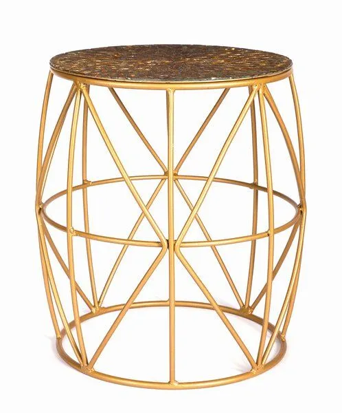 El Puente El Puente Hocker/Beistelltisch, Gold, – Produktbild 2 von 4