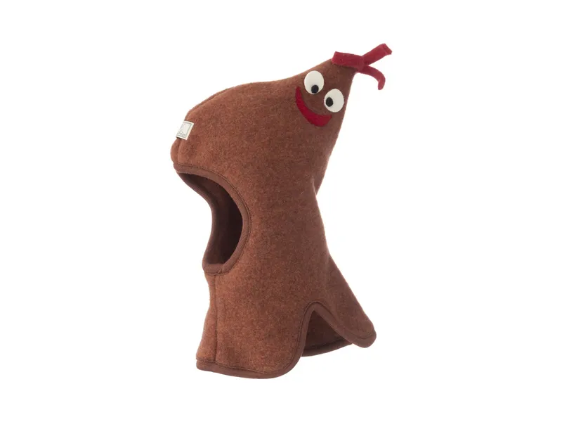 Pickapooh Pickapooh Baby und Kinder Schlupfmütze mit Zipfel Bio-Schurwolle redwood Gr. 52, Rot, – Produktbild 2 von 2