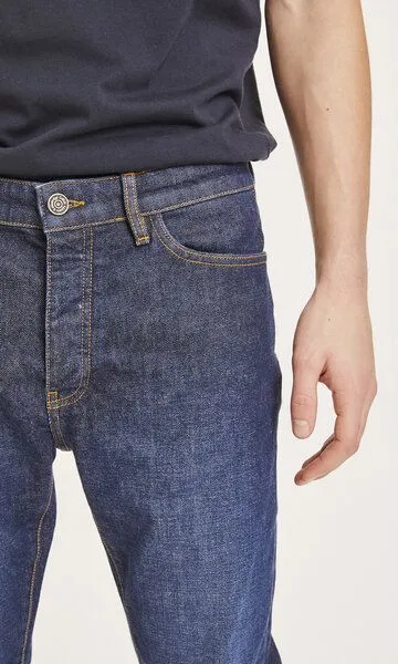 KnowledgeCotton Apparel KnowledgeCotton Apparel Jeans Slim Fit - ASH - aus Bio-Baumwolle, Blau (deep blue), – Produktbild 5 von 5