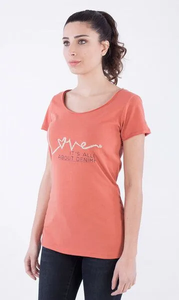 ORGANICATION ORGANICATION WOR-2166 DAMEN T-SHIRT, Terra cotta, – Produktbild 2 von 3