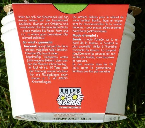 Aries Aries Kräutertöpfchen italienische Kräuter – Produktbild 1 von 3