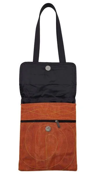Smateria Smateria Flache Umhängetasche ESC-Kombi / Hüfttasche mit verstellbarem Schulterband, Petrol (blau), – Produktbild 4 von 4