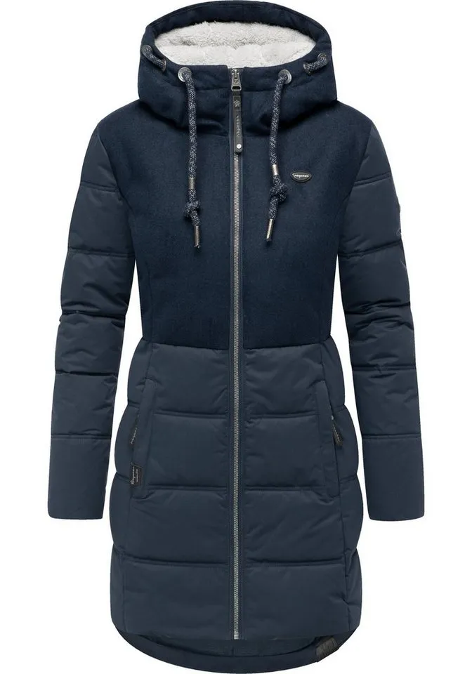 ragwear ragwear Winterjacke Ashani Block Intl. stylischer Winterparka mit gefütterter Kapuze, Blau, – Produktbild 2 von 5
